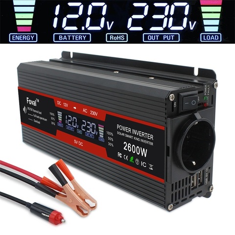 2000W DC 12V AC 220V EU Power Inverter