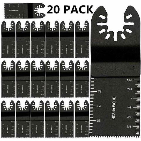 20 Saw Blade Oscillating Multi Tool High Carbon Steel Cutter Fit Fein Bosch Milwaukee Porter Cable Dewalt ► Photo 1/6