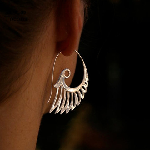 Tocona Indian Tribal Vintage Drop Earring Flower Ornate Swirl Gypsy Wing Dangle Earring  for Women Bohemian Jewelry 9025 ► Photo 1/6