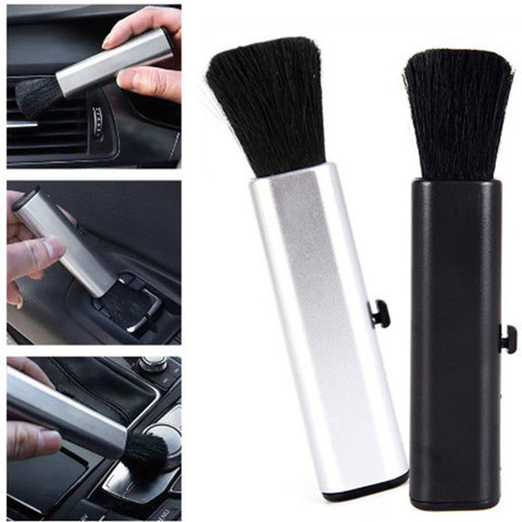 Car retractable cleaning brush Air Conditioner Computer cleaning brush telescopic keyboard plastic handle wool small brush ► Photo 1/5