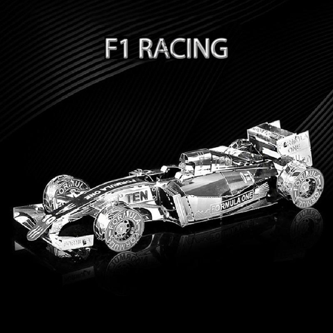 3D Puzzle Metal Model Kit F1 Racing Car Voiture Assembly DIY Laser Cut Toy Collection Prefabricated Puzzle Models Toy for Adults ► Photo 1/6