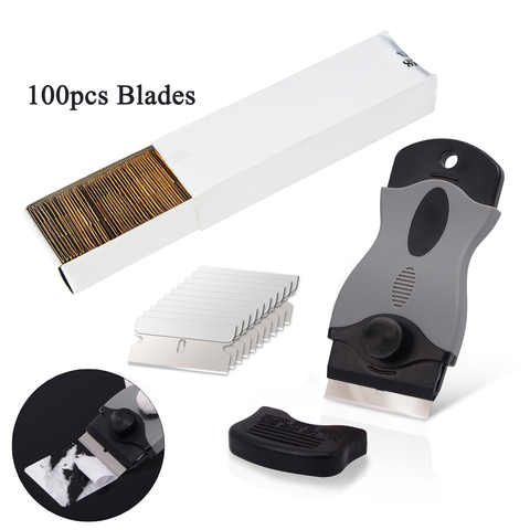 EHDIS Carbon Fiber Sticker Remover Scraper With Spare Razor Blades Vinyl Film Wrapping Car Tools Window Tints Cleaning Squeegee ► Photo 1/6