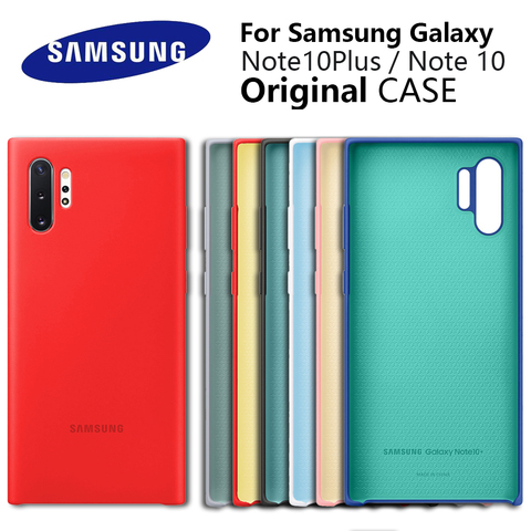 Note10+ Case Original Samsung Galaxy Note 10 Plus Silky Silicone Cover High Quality Soft-Touch Back Protective Galaxy Note 10 ► Photo 1/6