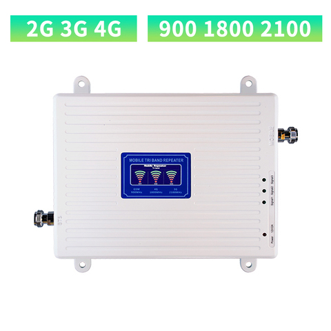 GSM Repeater 2G 3G 4G LTE Cellular Tri Band Mobile Signal Amplifier 4G Amplifier GSM DCS WCDMA 900 1800 2100 No antenna ► Photo 1/4