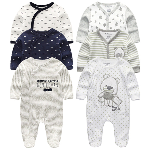 Newborn Baby winter clothes 2/3pcs baby boys girls rompers long Sleeve clothing roupas infantis menino Overalls Costumes ► Photo 1/6