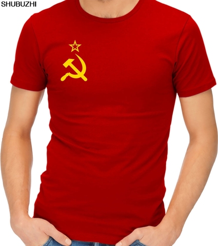 Soviet Flag Hammer and Sickle Communist Communism USSR CCCP T-shirt Tshirt Tee sbz211 ► Photo 1/2