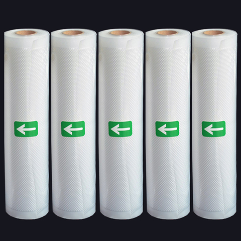 Vacuum bags for food Vacuum Sealer Storage Bags 12/15/20/25/28cm*500cm For Vacuum packing Sealer 5 Rolls/Lot ► Photo 1/6