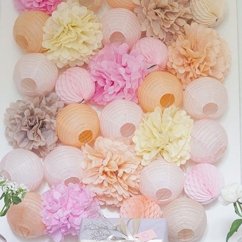 party 15pcs 4,6,8 inches 10cm 15cm 20cm Tissue Paper Pom Poms