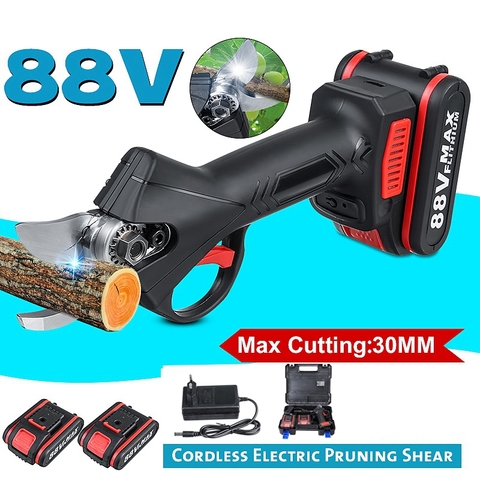 NEW 88V Cordless Pruner Lithium-ion Pruning Shear Efficient Fruit Tree Bonsai Pruning Electric Tree Branches Cutter Landscaping ► Photo 1/6
