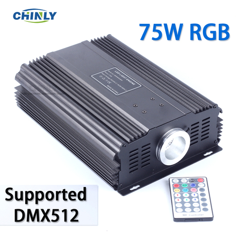 DMX 75W RGB LED Fiber Optic Engine Driver+28key RF Remote controller for all kinds fiber optics ► Photo 1/6