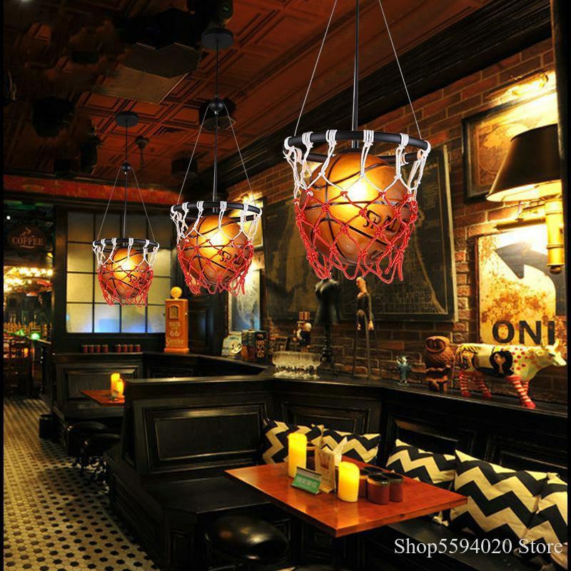 Acrylic Basketball Pendant Lights Hanging Lamp Home Deco Bar Cafe Shop Suspension Living Room Bedroom Pendant Lights Kitchen ► Photo 1/6
