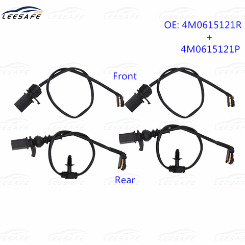 2 Pairs Front + Rear brake pad wear sensor 4M0615121R 4M0615121P For AUDI Q7 4MB Volkswagen 4V1 Brake induction wire Replacement ► Photo 1/6