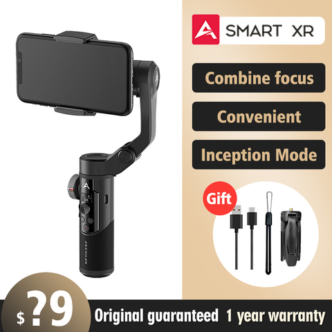 Handheld 3 Axis Gimbal Phone Stabilizer Bluetooth for IOS Android AOCHUAN SMART XR PK Smooth 4 MOZA MINI MX Hohem Isteady X ► Photo 1/6