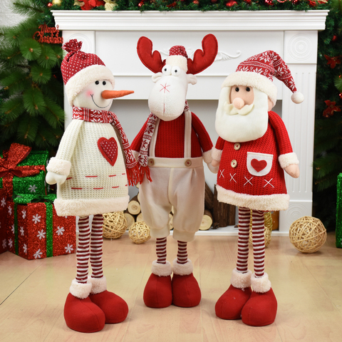 Santa Claus Snowman Elf Christmas Ornaments Faceless Doll 2022 Plush Doll Favor Party Decoration for Home New Year ► Photo 1/5