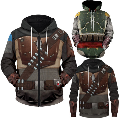 Jango Fett Cosplay Sith Trooper Costume Sweatshirt Zipper Hoodie Unisex Jacket Coat ► Photo 1/6