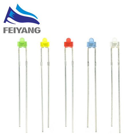 100PCS 1.8mm LED Diode Light Diffused Assorted Kit Green Blue White Yellow Red COMPONENT DIY New Original ► Photo 1/6