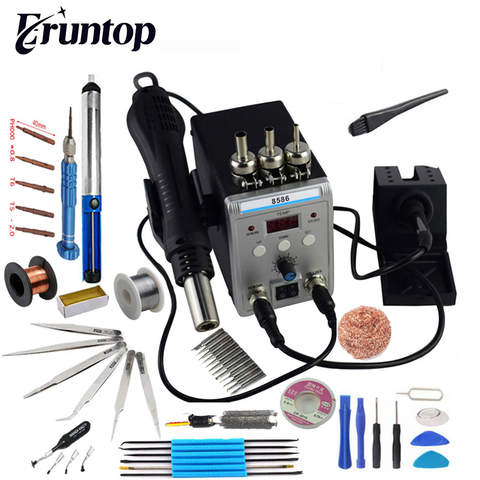 New Eruntop 8586 Digital Display  Electric Soldering Irons +DIY Hot Air Gun Better SMD Rework Station ► Photo 1/6