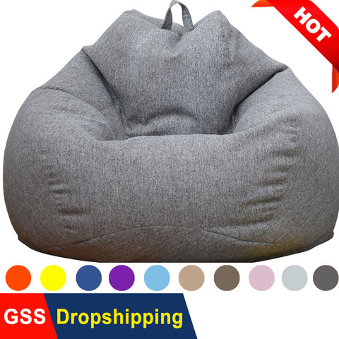 Wholesale Lazy Bean Bag Sofa Chair Cover Without Filler Kids Camping Pouf Bed Gaming Futon Ottoman Cama Floor Seat Tatami Puff ► Photo 1/6