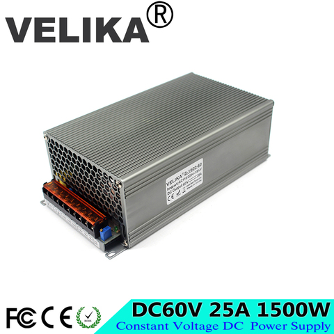 Universal AC-DC 60V Power Supply Switching 25A 1500W Driver Transformers 110V 220V AC To DC60V SMPS for CNC CCTV Stepper Motor ► Photo 1/6