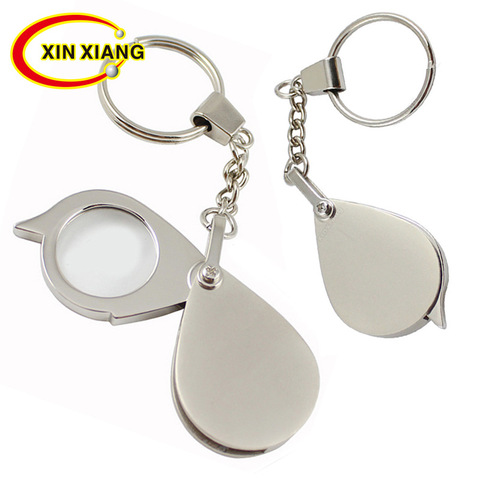 Zinc Alloy Keychain Type Pocket Magnifier Portable 15X Metal Pocket Magnifying Glass Foldable Mini Magnifier Loupe Reading Lupa ► Photo 1/6