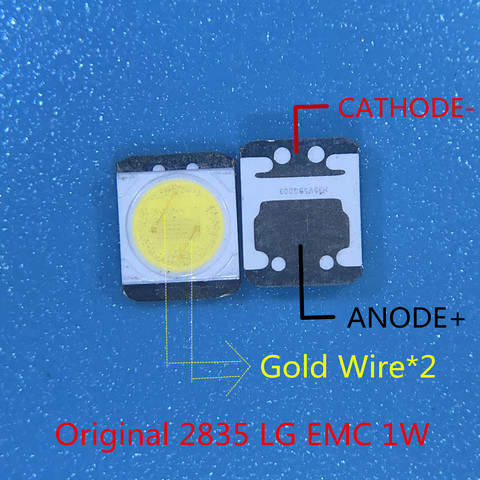 50pcs/Lot 3528 2835 3V SMD LED Beads 1W LG Cold White 100LM For TV/LCD Backlight LATWT470RELZK ► Photo 1/6