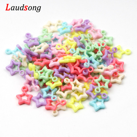 50Pcs/pack 15x21mm Mixed Star Beads Plastic Acrylic Charm pendants For Jewelry Making Necklace DIY Bracelet Wholesale ► Photo 1/4