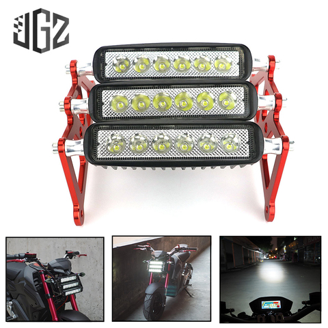 Motorcycle LED Headlight Waterproof Front Fork Light White Fog Headlamp Bracket for Honda Grom MSX125 2013 - 2016 2017 2022 ► Photo 1/6