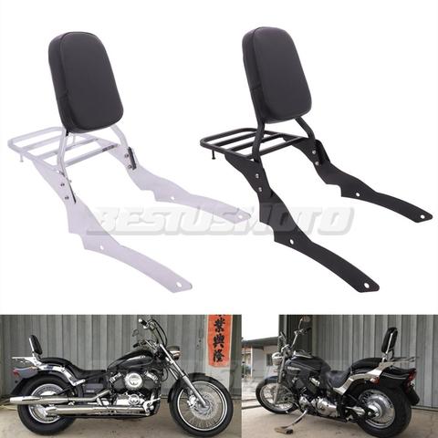 Motorcycle Accessories Backrest Sissy Bar Luggage Rack For Yamaha V-Star 400 650 XVS400 XVS650 Custom 1996-2014 2015 2016 2017 ► Photo 1/6