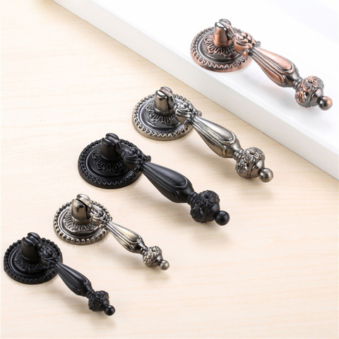 1Pcs Antique pendant Cabinet Knobs and Handles Wardrobe Door Pulls Dresser Drawer Handles Kitchen Cupboard Handle ► Photo 1/6