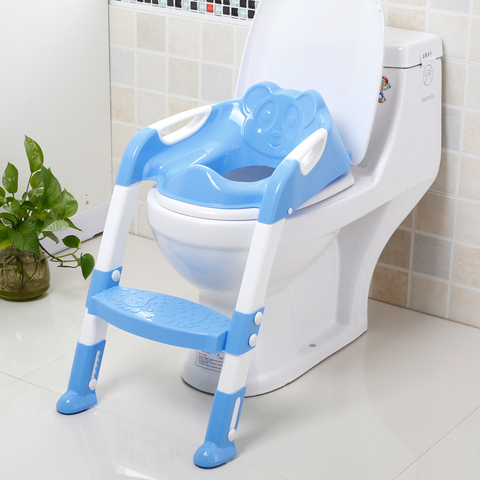 New Fold Baby Potty Training Seat With Adjustable Step Stool Toilet Training Potties Kids Safety Handle Auxiliary Urinal Potties ► Photo 1/6