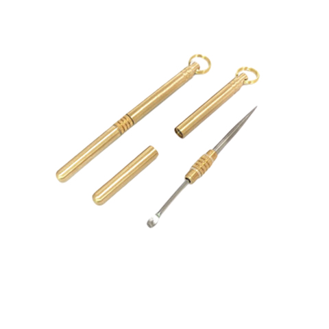Ear Spoon Toothpick Combination One-piece Brass Titanium Alloy Toothpick Ear Pick Tool Portable Outdoor Toothpick Fruit Picks ► Photo 1/5