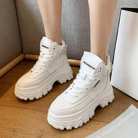 Luxury Brand Women Shoes Zapatillas Mujer Fashion Designer High Top Platform Shoes Women Chunky Sneakers Femme - Price history & Review AliExpress - NTNF Chunky Sneakers Store | Alitools.io