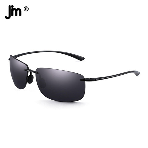 Ultralight Sunglasses Men Fashion Rimless Male Sun Glasses Black ► Photo 1/6