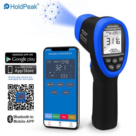 HoldPeak HP-985C-APP IR Infrared Thermometer Handhold -50-800C/-58-1472'F Temperature Meter Gun IR Thermometer W/Bluetooth APP ► Photo 1/6