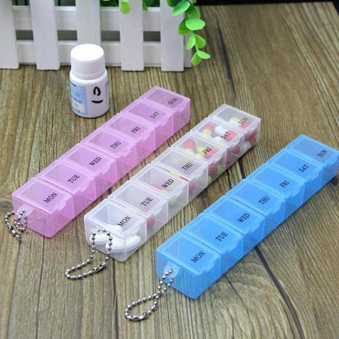 Portable 7 Day Mini Weekly Tablet Pill Medicine Box Holder Storage Organizer Container Case Pill Box Splitters Travel Pill Box ► Photo 1/6