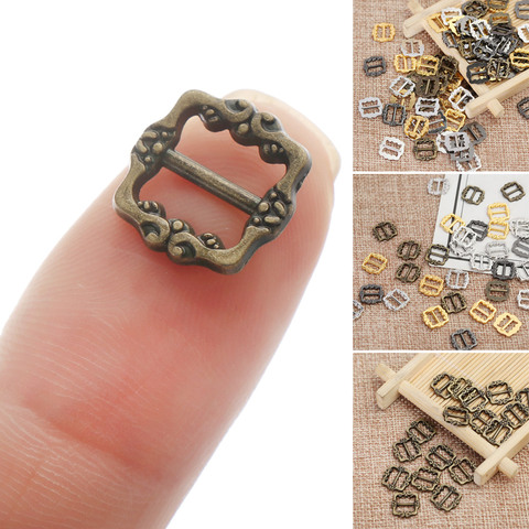 20/40 Pcs Mini Doll Metal Buttons 7mm Tri-glide Belt Buckle for DIY Doll Bags Shoes Clothes Handmade Clothing Sewing Accessories ► Photo 1/6