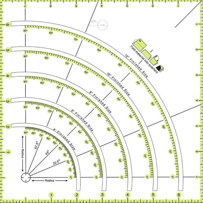 60 Degree Equilateral Triangle Quilting Ruler Template DIY Sewing Craft Tool