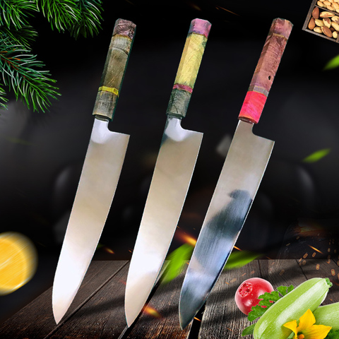 yeelong  VG10 Chef Knife Sharp Japanese Kitchen Knives Professional 9 Inch Stainless Steel Fish Meat Knife wood handle ► Photo 1/6