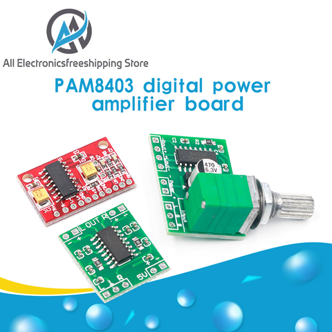 1pcs/lot PAM8403 Super mini digital amplifier board 2 * 3W Class D digital amplifier board efficient 2.5 to 5V USB power supply ► Photo 1/6