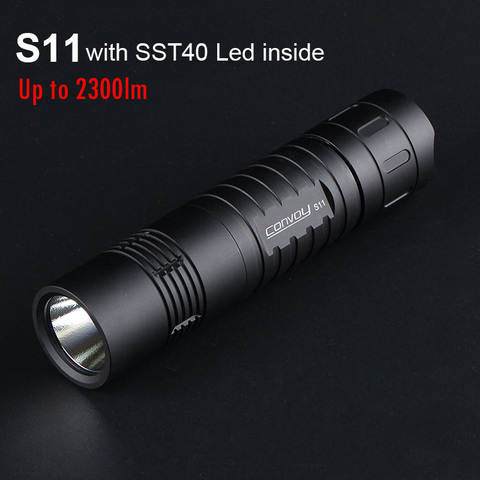 Convoy S11 with Luminus SST40 Led Flashlight Torch Black Flash Light 26650 High Powerful Lanterna Camping Hiking Work Zaklamp ► Photo 1/6