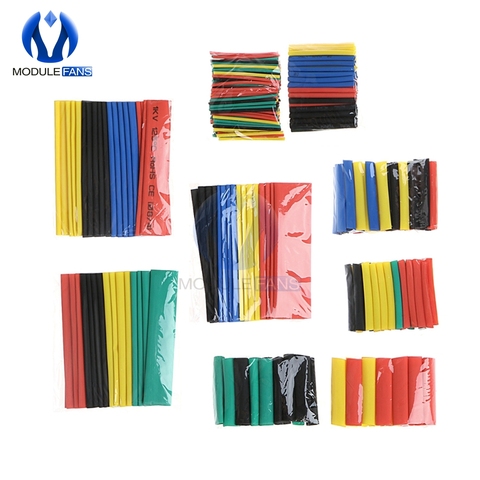 140/164/328/530Pcs Car Electrical Cable Tube kits Heat Shrink Tube Tubing Wrap Sleeve Assorted Polyolefin 8 Sizes Mixed Color ► Photo 1/6