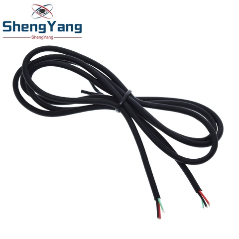 4core 3A Fast Charge Electric Cable Shielding Charging Cable 1Meter  TPE Data Cable OD 3.3mm Black Line for Iphone/ Android DIY ► Photo 1/6