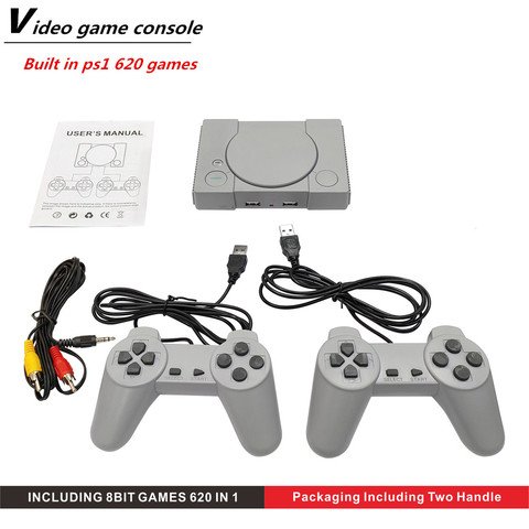 Handled TV Video Game Console For PS1 Video Game built in 620 Classic Action Games Double Gamepads Classic Retro game console ► Photo 1/6