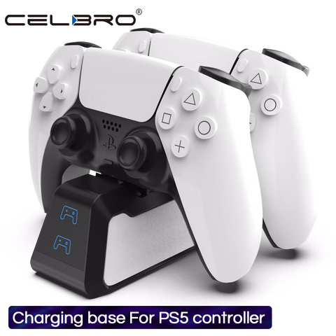 For Sony PS5 Controller Charger USB Port DualSense Fast Charging Dock Station with LED Indicator for charge up 2 PS5 Controllers ► Photo 1/6