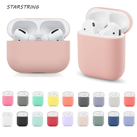 Silicone cover for Airpods 2/1 earphone coque soft protector fundas airpods  pro case Air pods covers earpods apple Airpod case - Price history & Review, AliExpress Seller - STARSTR Store