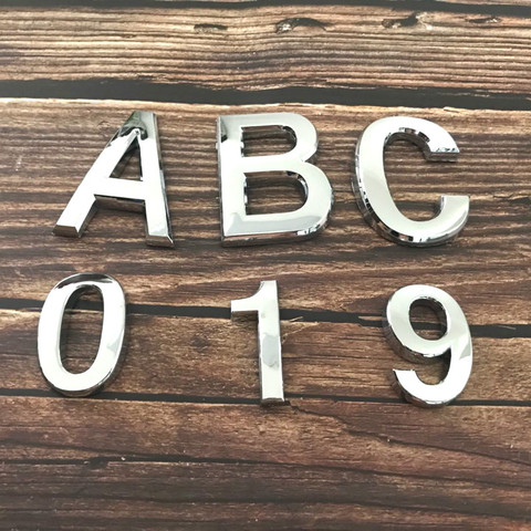 5/7CM Silver House Number 0-9 Letter Digital Number Sticker ABS Door Home Address Outdoor Hotel Sign 2.75 Inch. ► Photo 1/3