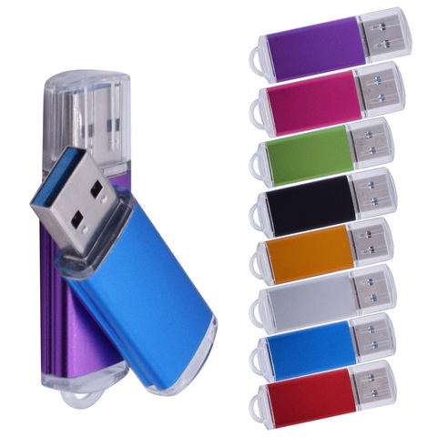 new 8 color metal case usb 3.0 8gb 16gb 32gb 64gb 128gb pendrive portable usb flash pen drive free shipping wedding gift et ► Photo 1/6