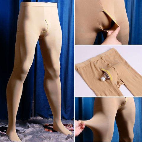 Metelam Mens Bottoming Socks Velvet Thermal Underwear Pants Soft Stretch Tights Footed Long Johns Skinny Pants ► Photo 1/6