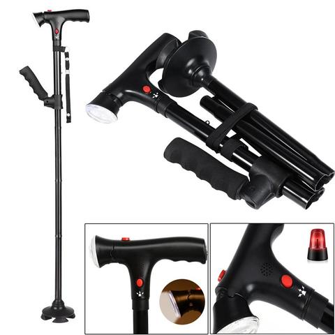 Telescopic Collapsible Folding Cane LED Trusty Walking Cane With Alarm For Elder Telescopic Folding LED Cane (With Alarm) ► Photo 1/6