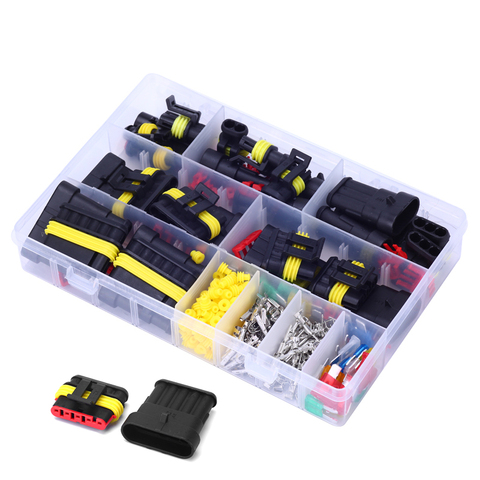 708/352/120Pcs Superseal AMP Tyco Waterproof 12V Electrical Wire Connector Sets Kits with Crimp Terminal  Car Fuse medium size ► Photo 1/6